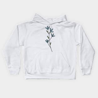 Simple wildflower doodle Kids Hoodie